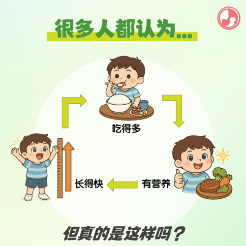 很多人都误解吃得多才能长得快